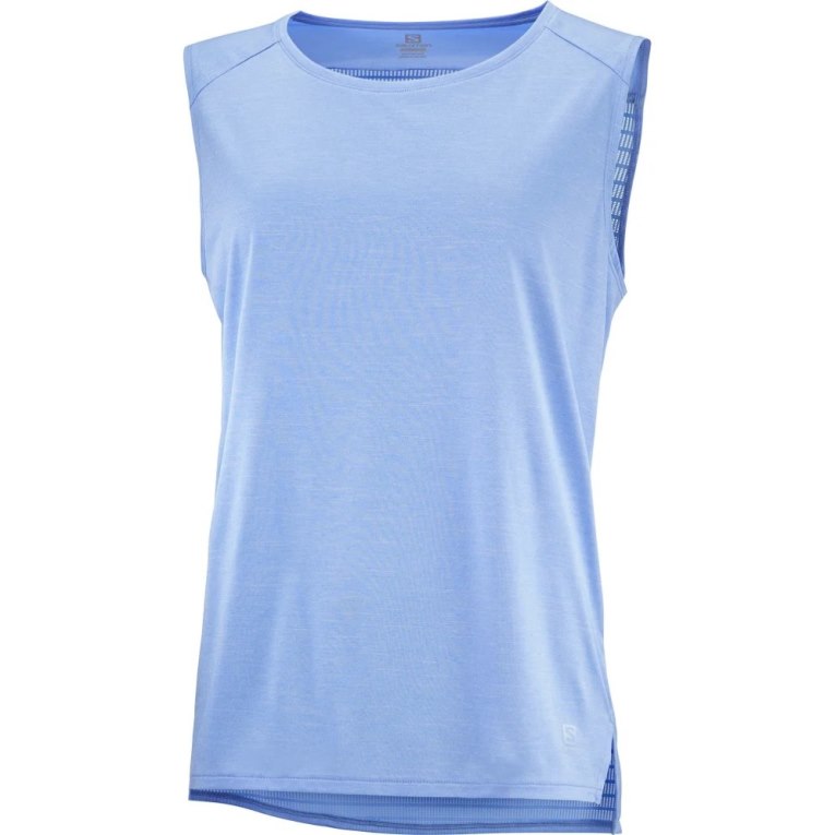 Light Blue Salomon Outline Summer Women's Tanks | IE VH8531